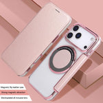 Custodia per telefono ultra sottile in ecopelle con placcatura magnetica, For iPhone 17 Pro Max, For iPhone 17 Pro, For iPhone 17