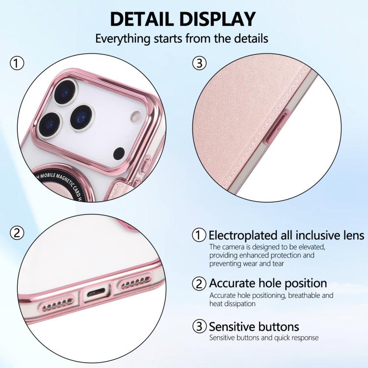 Custodia per telefono ultra sottile in ecopelle con placcatura magnetica, For iPhone 17 Pro Max, For iPhone 17 Pro, For iPhone 17