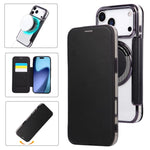 Custodia per telefono ultra sottile in ecopelle con placcatura magnetica, For iPhone 17 Pro Max, For iPhone 17 Pro, For iPhone 17