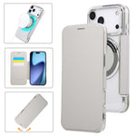 Custodia per telefono ultra sottile in ecopelle con placcatura magnetica, For iPhone 17 Pro Max, For iPhone 17 Pro, For iPhone 17
