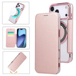 Custodia per telefono ultra sottile in ecopelle con placcatura magnetica, For iPhone 17 Pro Max, For iPhone 17 Pro, For iPhone 17