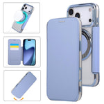 Custodia per telefono ultra sottile in ecopelle con placcatura magnetica, For iPhone 17 Pro Max, For iPhone 17 Pro, For iPhone 17