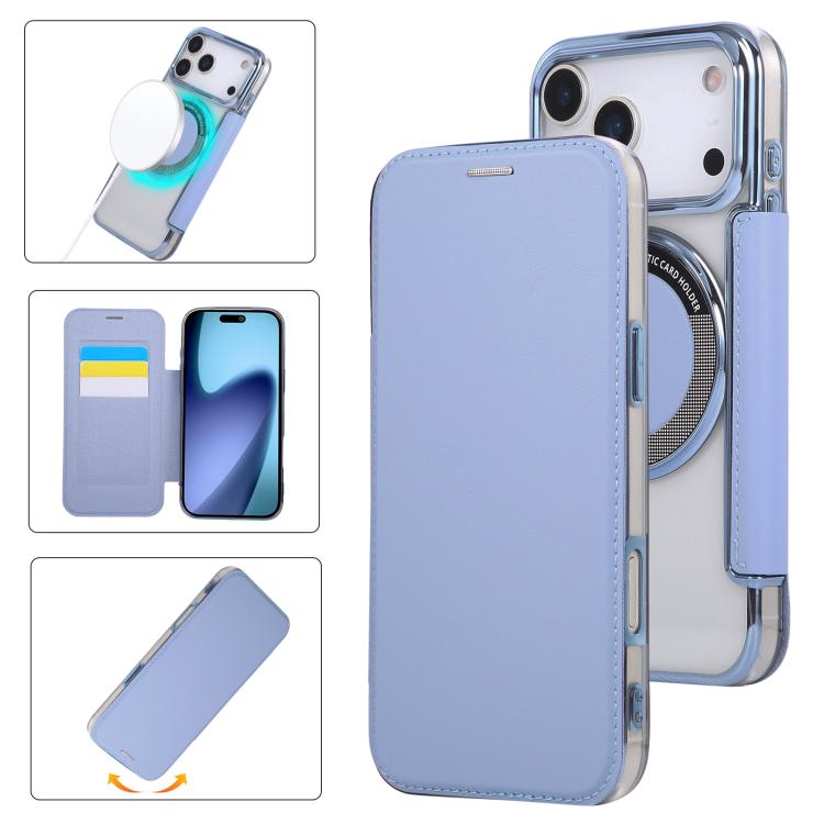 Custodia per telefono ultra sottile in ecopelle con placcatura magnetica, For iPhone 17 Pro Max, For iPhone 17 Pro, For iPhone 17