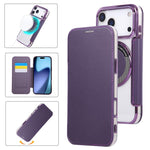 Custodia per telefono ultra sottile in ecopelle con placcatura magnetica, For iPhone 17 Pro Max, For iPhone 17 Pro, For iPhone 17
