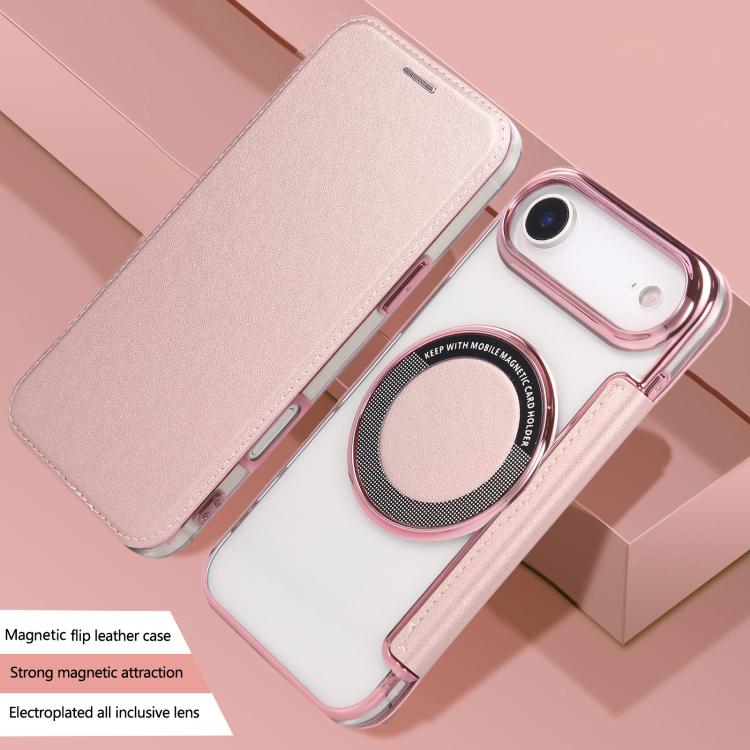 Custodia per telefono ultra sottile in ecopelle con placcatura magnetica, For iPhone Air, For iPhone 16e, For iPhone 16 Pro Max
