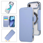 Custodia per telefono ultra sottile in ecopelle con placcatura magnetica, For iPhone Air, For iPhone 16e, For iPhone 16 Pro Max