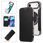 Custodia per telefono ultra sottile in ecopelle con placcatura magnetica, For iPhone Air, For iPhone 16e, For iPhone 16 Pro Max