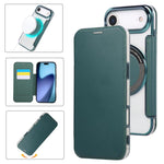Custodia per telefono ultra sottile in ecopelle con placcatura magnetica, For iPhone Air, For iPhone 16e, For iPhone 16 Pro Max