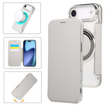 Custodia per telefono ultra sottile in ecopelle con placcatura magnetica, For iPhone Air, For iPhone 16e, For iPhone 16 Pro Max