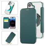 Custodia per telefono ultra sottile in ecopelle con placcatura magnetica, For iPhone 17 Pro Max, For iPhone 17 Pro, For iPhone 17