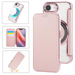 Custodia per telefono ultra sottile in ecopelle con placcatura magnetica, For iPhone Air, For iPhone 16e, For iPhone 16 Pro Max
