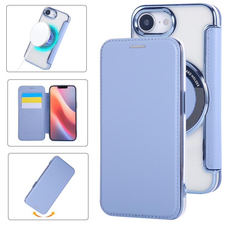 Custodia per telefono ultra sottile in ecopelle con placcatura magnetica, For iPhone Air, For iPhone 16e, For iPhone 16 Pro Max