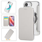 Custodia per telefono ultra sottile in ecopelle con placcatura magnetica, For iPhone Air, For iPhone 16e, For iPhone 16 Pro Max