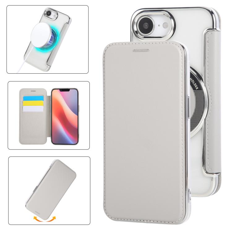 Custodia per telefono ultra sottile in ecopelle con placcatura magnetica, For iPhone Air, For iPhone 16e, For iPhone 16 Pro Max