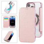 Custodia per telefono ultra sottile in ecopelle con placcatura magnetica, For iPhone 16 Pro, For iPhone 16 Plus, For iPhone 16