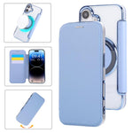 Custodia per telefono ultra sottile in ecopelle con placcatura magnetica, For iPhone 16 Pro, For iPhone 16 Plus, For iPhone 16
