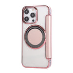 Custodia per telefono ultra sottile in ecopelle con placcatura magnetica, For iPhone 15 Pro Max, For iPhone 15 Pro, For iPhone 15 Plus / 14 Plus