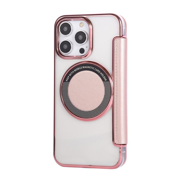 Custodia per telefono ultra sottile in ecopelle con placcatura magnetica, For iPhone 15 Pro Max, For iPhone 15 Pro, For iPhone 15 Plus / 14 Plus
