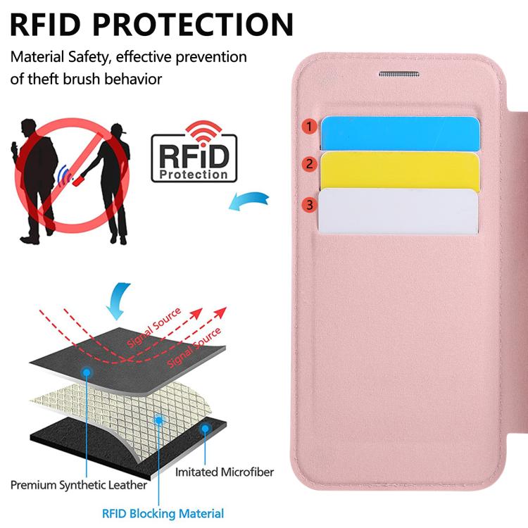 Custodia per telefono ultra sottile in ecopelle con placcatura magnetica, For iPhone 15, For iPhone 14 / 13, For iPhone 14 Pro