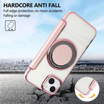 Custodia per telefono ultra sottile in ecopelle con placcatura magnetica, For iPhone 15, For iPhone 14 / 13, For iPhone 14 Pro