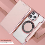 Custodia per telefono ultra sottile in ecopelle con placcatura magnetica, For iPhone 14 Pro Max, For iPhone 13 Pro Max, For iPhone 13 Pro