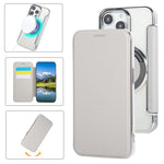 Custodia per telefono ultra sottile in ecopelle con placcatura magnetica, For iPhone 14 Pro Max, For iPhone 13 Pro Max, For iPhone 13 Pro
