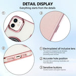 Custodia per telefono ultra sottile in ecopelle con placcatura magnetica, For iPhone 12 / 12 Pro, For iPhone 12 Pro Max