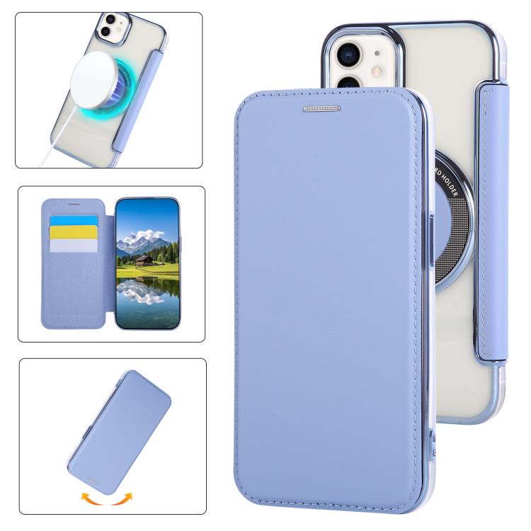 Custodia per telefono ultra sottile in ecopelle con placcatura magnetica, For iPhone 12 / 12 Pro, For iPhone 12 Pro Max