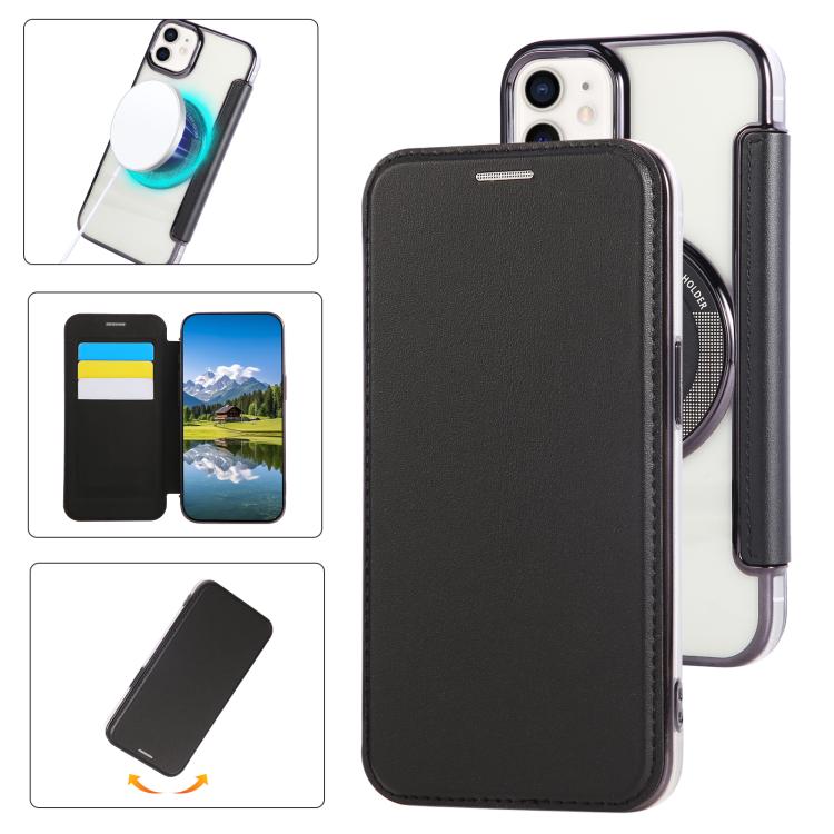 Custodia per telefono ultra sottile in ecopelle con placcatura magnetica, For iPhone 12 / 12 Pro, For iPhone 12 Pro Max