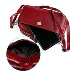 Borsa a tracolla da donna capiente in vera pelle.
