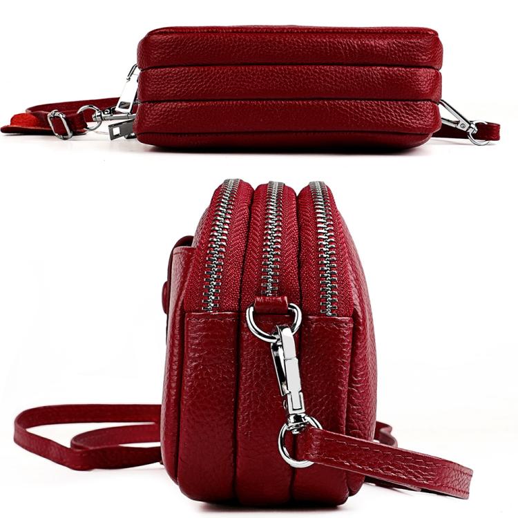 Borsa a tracolla da donna capiente in vera pelle.