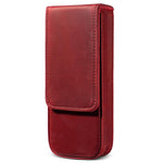 Astuccio per matite in pelle Crazy Horse, modello a cassetto magnetico, composto da tre pezzi.