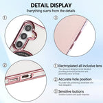 Custodia per telefono ultra sottile in ecopelle con placcatura magnetica, For Samsung Galaxy S25 / S24 5G, For Samsung Galaxy S25+ / S24+ 5G, For Samsung Galaxy S25 Ultra 5G