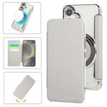 Custodia per telefono ultra sottile in ecopelle con placcatura magnetica, For Samsung Galaxy S25 / S24 5G, For Samsung Galaxy S25+ / S24+ 5G, For Samsung Galaxy S25 Ultra 5G