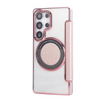 Custodia per telefono ultra sottile in ecopelle con placcatura magnetica, For Samsung Galaxy S24 Ultra 5G, For Samsung Galaxy S23 Ultra 5G, For Samsung Galaxy S23+ 5G