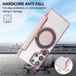 Custodia per telefono ultra sottile in ecopelle con placcatura magnetica, For Samsung Galaxy S24 Ultra 5G, For Samsung Galaxy S23 Ultra 5G, For Samsung Galaxy S23+ 5G