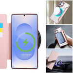 Custodia per telefono ultra sottile in ecopelle con placcatura magnetica, For Samsung Galaxy S24 Ultra 5G, For Samsung Galaxy S23 Ultra 5G, For Samsung Galaxy S23+ 5G