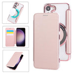 Custodia per telefono ultra sottile in ecopelle con placcatura magnetica, For Samsung Galaxy S24 Ultra 5G, For Samsung Galaxy S23 Ultra 5G, For Samsung Galaxy S23+ 5G