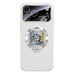 Custodia magnetica con giroscopio e finestra per fotocamera del PC Glaze, supporto girevole., For iPhone 17 Pro Max, For iPhone 17 Pro, For iPhone 17