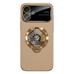 Custodia magnetica con giroscopio e finestra per fotocamera del PC Glaze, supporto girevole., For iPhone 16 Plus, For iPhone 16, For iPhone 15 Pro Max