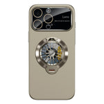 Custodia magnetica con giroscopio e finestra per fotocamera del PC Glaze, supporto girevole., For iPhone 16 Plus, For iPhone 16, For iPhone 15 Pro Max