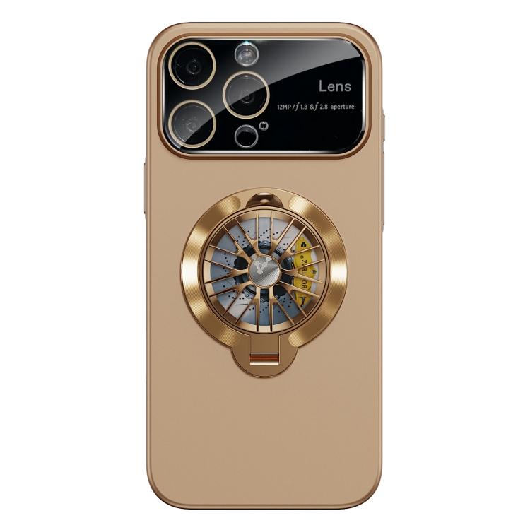 Custodia magnetica con giroscopio e finestra per fotocamera del PC Glaze, supporto girevole., For iPhone 15 Pro, For iPhone 15 Plus, For iPhone 15