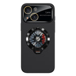 Custodia magnetica con giroscopio e finestra per fotocamera del PC Glaze, supporto girevole., For iPhone 15 Pro, For iPhone 15 Plus, For iPhone 15