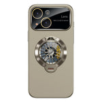 Custodia magnetica con giroscopio e finestra per fotocamera del PC Glaze, supporto girevole., For iPhone 14 Plus, For iPhone 14, For iPhone 14 Pro