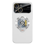 Custodia magnetica con giroscopio e finestra per fotocamera del PC Glaze, supporto girevole., For iPhone 14 Plus, For iPhone 14, For iPhone 14 Pro