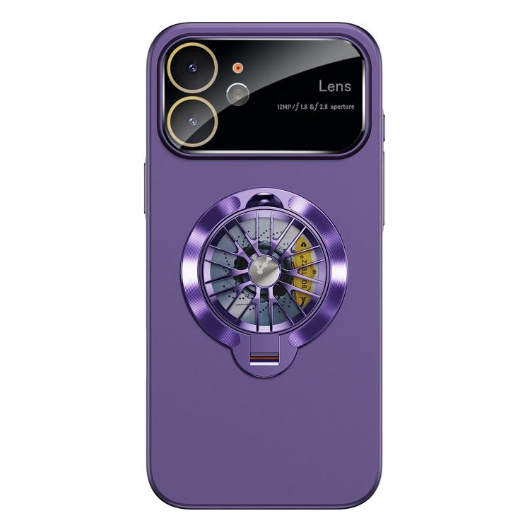 Custodia magnetica con giroscopio e finestra per fotocamera del PC Glaze, supporto girevole., For iPhone 13, For iPhone 12, For iPhone 12 Pro Max