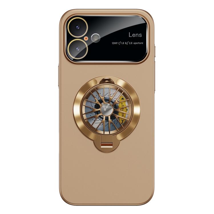 Custodia magnetica con giroscopio e finestra per fotocamera del PC Glaze, supporto girevole., For iPhone 16 Plus, For iPhone 16, For iPhone 15 Pro Max