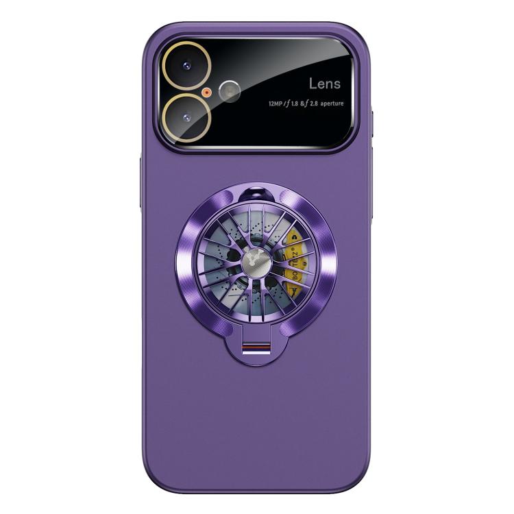 Custodia magnetica con giroscopio e finestra per fotocamera del PC Glaze, supporto girevole., For iPhone 16 Plus, For iPhone 16, For iPhone 15 Pro Max