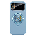 Custodia magnetica con giroscopio e finestra per fotocamera del PC Glaze, supporto girevole., For iPhone 16 Plus, For iPhone 16, For iPhone 15 Pro Max
