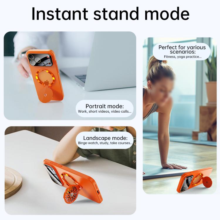 Custodia magnetica con giroscopio e finestra per fotocamera del PC Glaze, supporto girevole., For iPhone 12 Pro, For iPhone 11 Pro Max, For iPhone 11